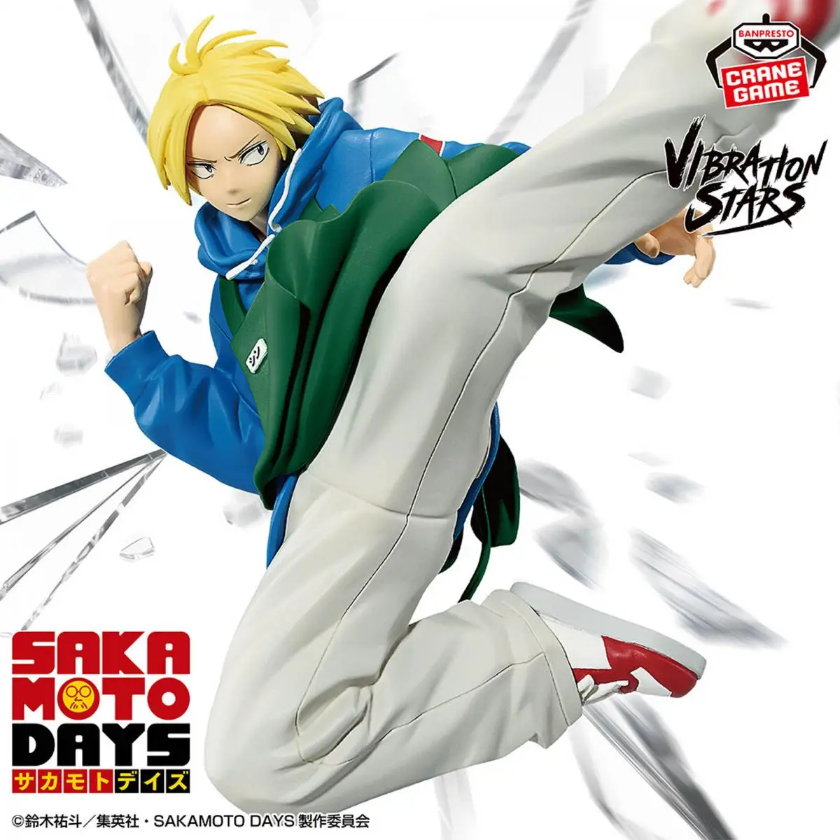Original BANDAI BANPRESTO Asak Shin Figure VIBRATION STARS SAKAMOTO DAYS Anime Figure Action Figure Figurine Model Toy for Gifts