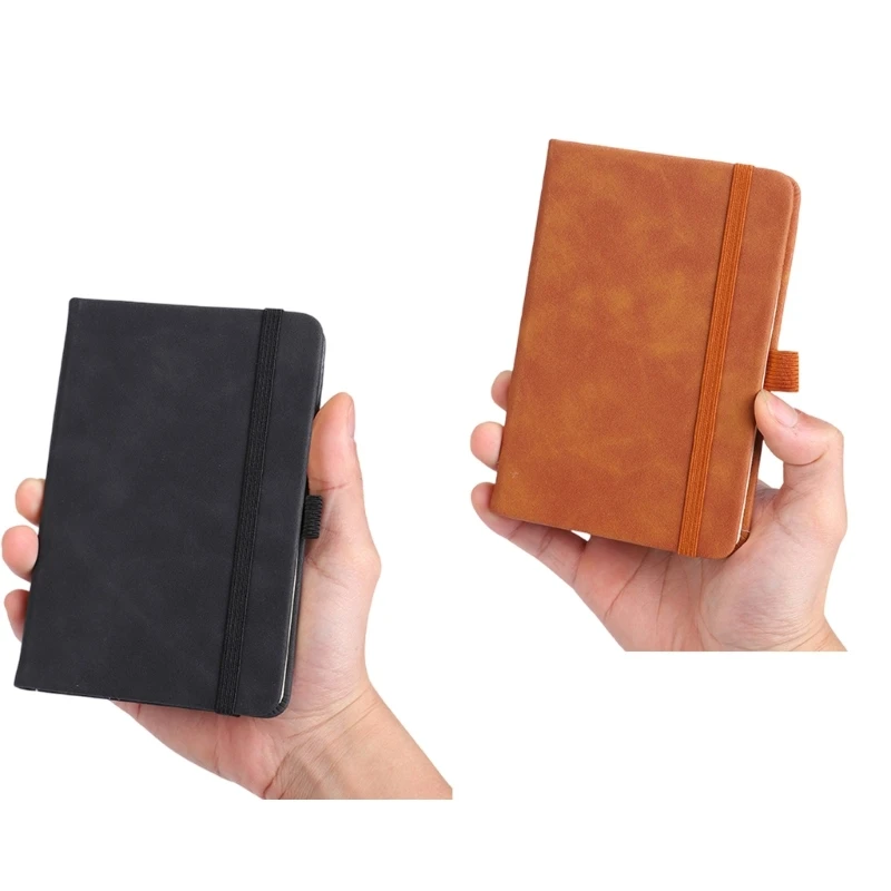 E9LB Карманные блокноты с эластичным ремешком, застежкой, прорезью для ручки, лентой, книжной меткой