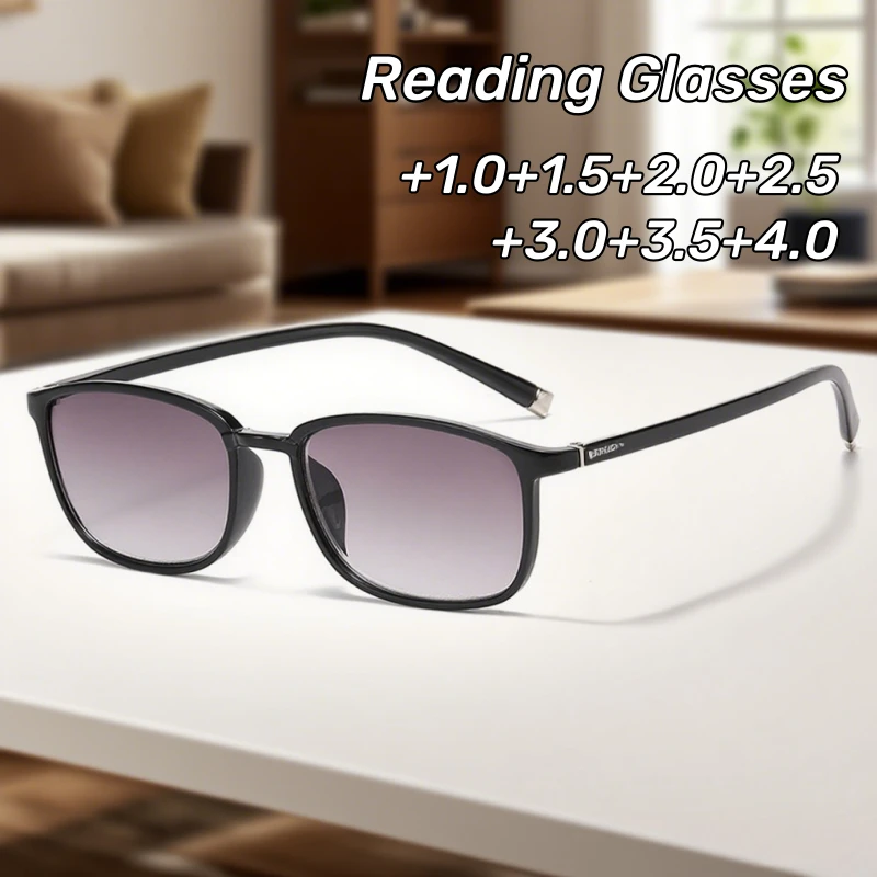 Progressive Colour Fashion Presbyopia Glasses New Middle-aged and Elderly High-definition Reading Glasses Sunshade Sunglasses