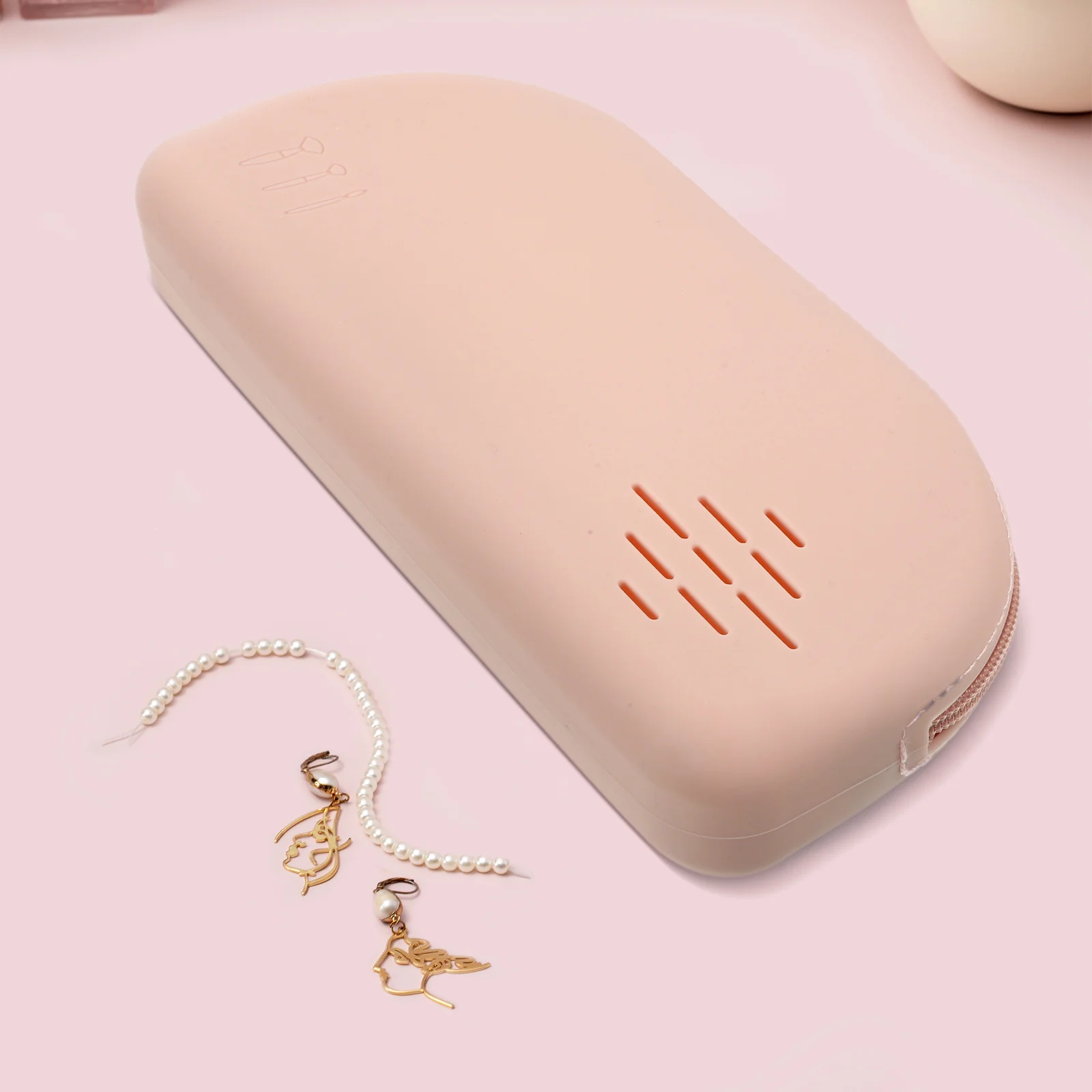 حامل فرشاة مكياج من السيليكون، منظم للسفر، خفيف الوزن، سعة كبيرة، حقيبة تخزين لفرش المكياج #1