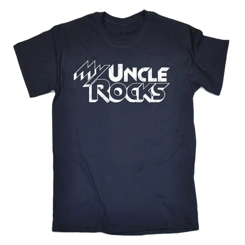 

Футболка My Uncle Rocks, подарок на день рождения для него, семейный забавный подарок