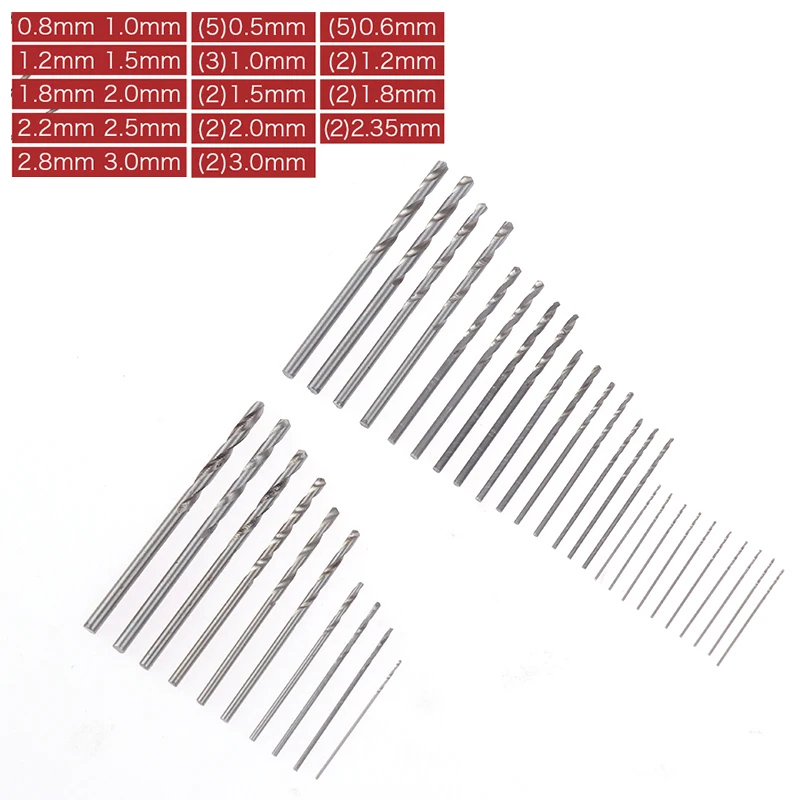 10/20/25PCS Drill Bit Round Shank Change Woodworking Tool HSS High Speed Steel Titanium Coated Twist Drill Bits Set