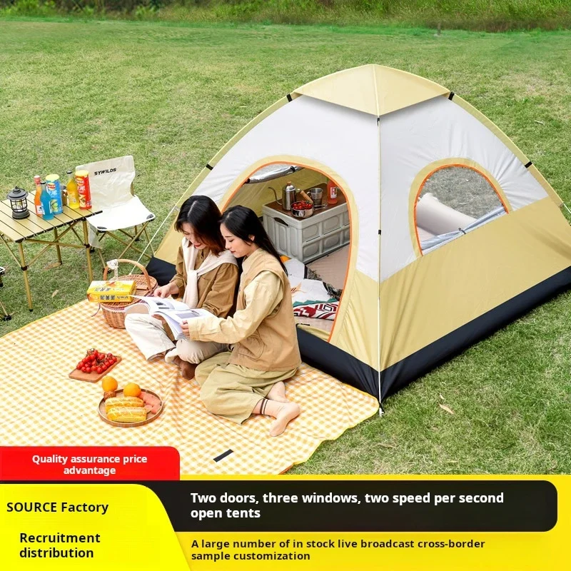 Imagem -02 - Totalmente Automático Portátil Folding Camping Tent Camping ao ar Livre Praia Tent Abertura Rápida Pessoa Grupo 34 Pessoa