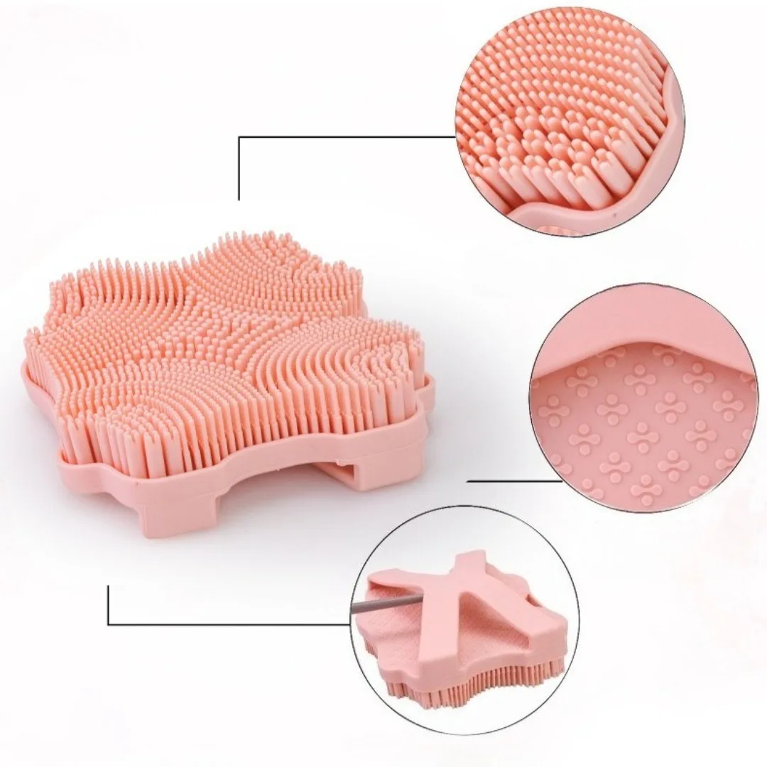 التقشير سيليكون حمام فرشاة المطهر لا زلة سيليكون منظف الجسم التطهير تدليك العناية بالجسم دش تدليك الاستحمام فرشاة #5