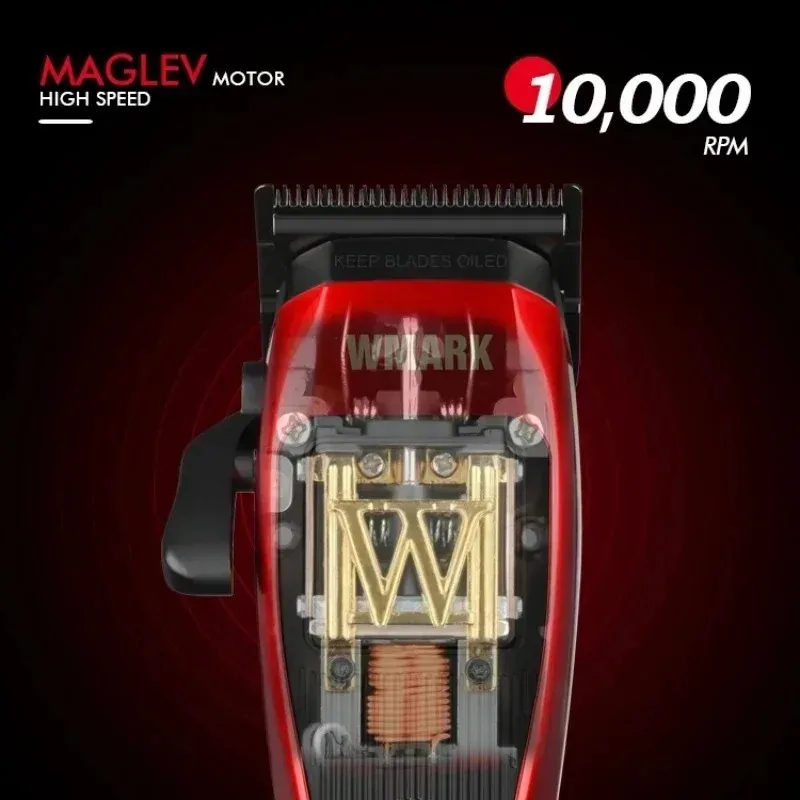 WMARK NG-X1 Professional Hair Clipper 10,000 RPM Magnetic Vector Motor with Charging Stand for Home Use Men's Hair Trimmer
