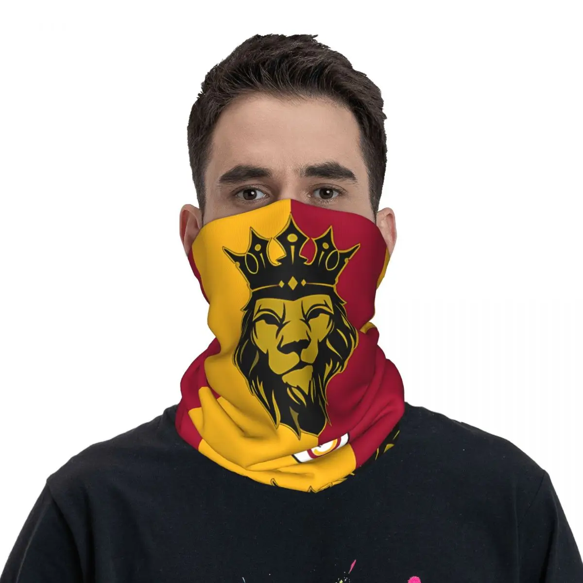 Lion Bandana Neck Cover Motorcycle Club Galatasarays Face Scarf Cycling Scarf Hiking Unisex Adult Windproof