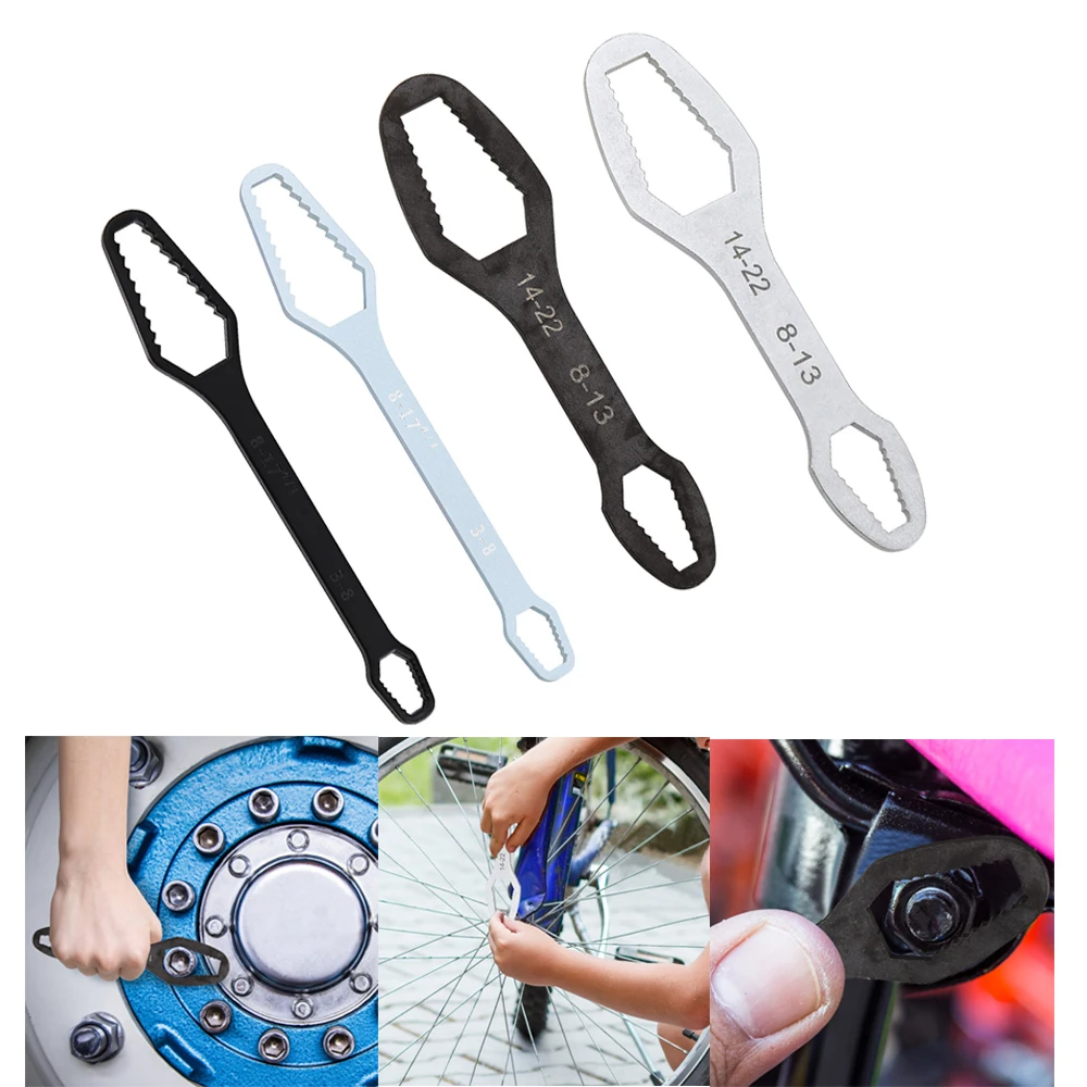 Hand Wrench Metal For Mechanical Engineering Machine Repair Double-headed German Multi-purpose Universal Black Home Tool