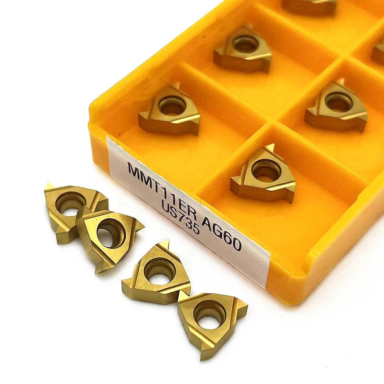 10 pz MMT11IR AG60 MMT11ER AG60 US735 UE6020 VP15TF lama in metallo duro filettatura utensile per tornitura utensile per tornio CNC inserto per tornitura MMT11IR ER