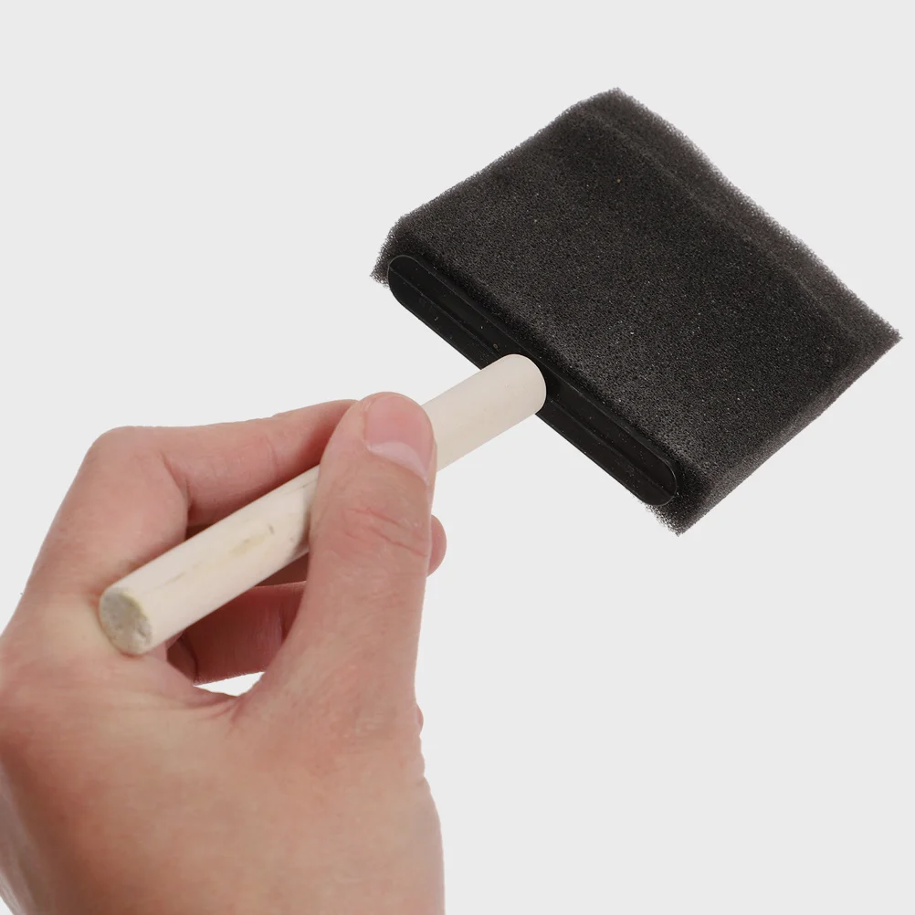 24 قطعة فرشاة إسفنجية للرسم بمقبض خشبي إسفنجة قابلة لإعادة الاستخدام لألوان مائية من الأكريليك أداة رسم زيتية للطلاب الحرف الفنية #4