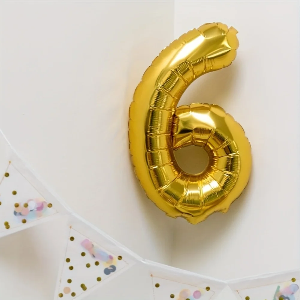 22Pcs 16inch gold digital balloon graduation ceremony, birthday, anniversary background decoration balloons