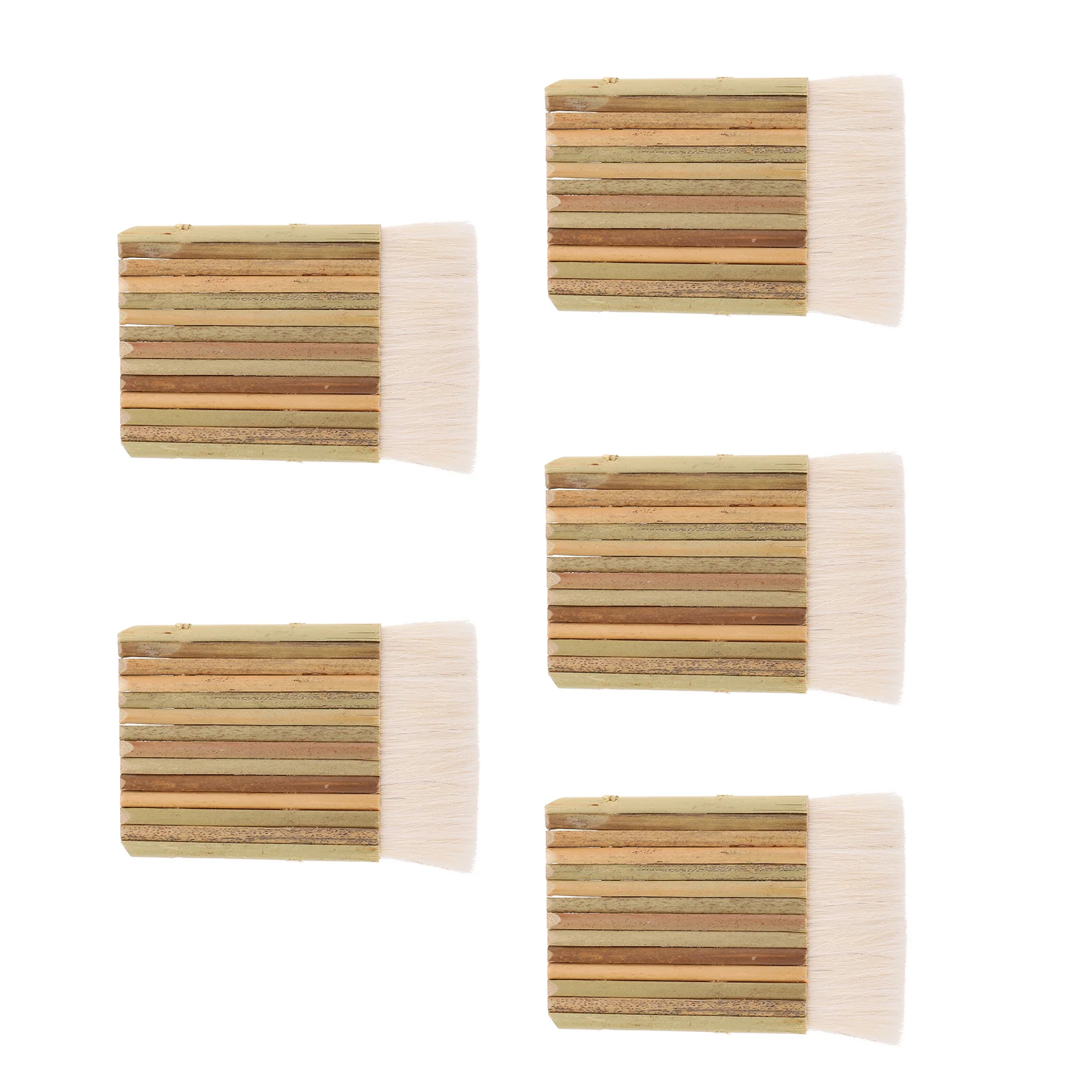 5Pcs Bamboo Blender Brush for Pottery Gluing Sizing Art Painting Supplies Bamboo Paint Brush Painting Oil Drawing Supplies