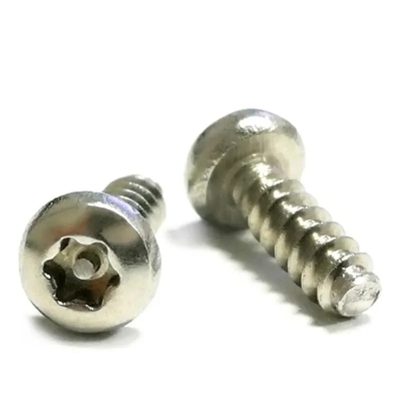 1Best 30pcs M2.9 304 stainless steel Round head Flat tail screw Pan head Internal plum screw With column 8mm-25mm Length torx