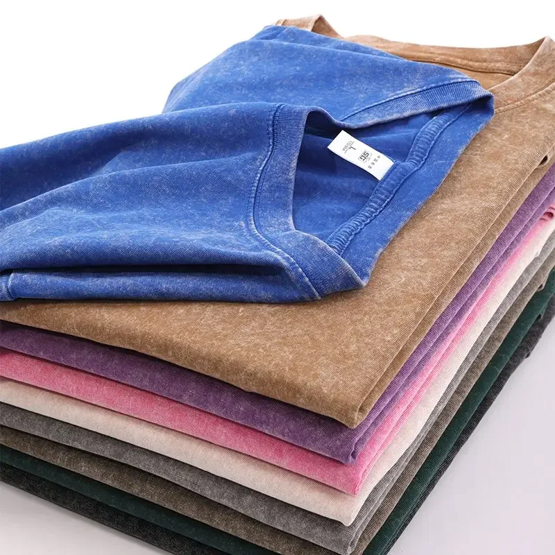 تي شيرت جديد قابل للغسل في الشارع الأمريكي عبر الحدود للرجال والنساء، تي شيرت كاجوال برقبة دائرية وأكمام قصيرة قابل للغسل #3