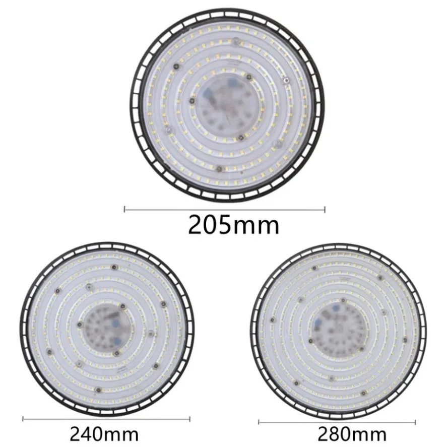 AC220V مصباح LED فائق السطوع ارتفاع خليج ضوء UFO مستودع مصباح المرآب IP65 مقاوم للماء لصالة الألعاب الرياضية مصنع الإضاءة 6000K 100 واط 150 واط 200 واط #6