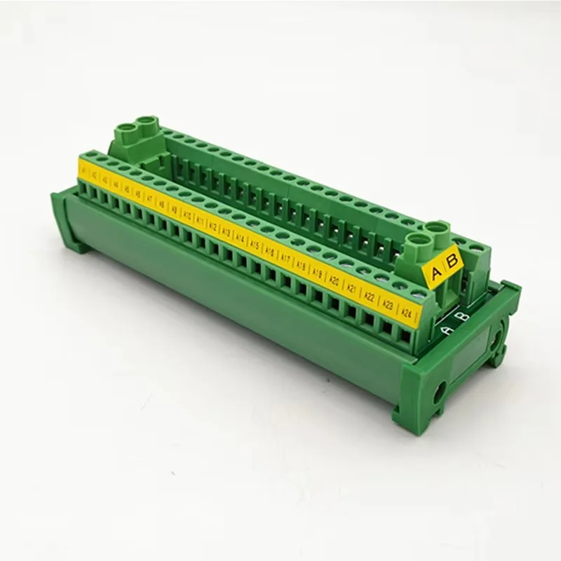 DIN Rail Installation 30A/300V 2*24 Screw Terminal Distribution Module. Can Support multiple Module Expansion Connections.