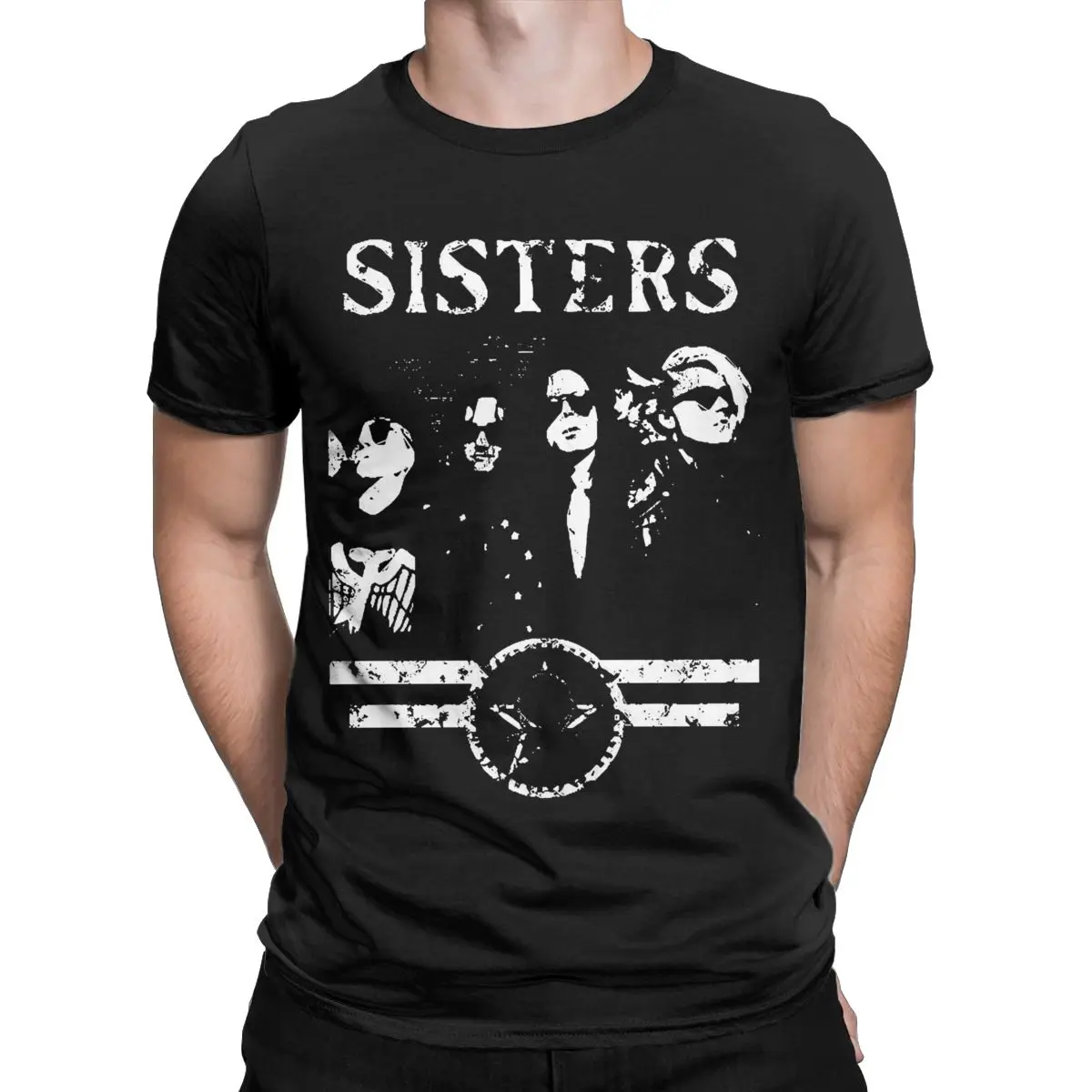 Men T-Shirt The Sisters Of Mercy Vintage Cotton Tees Short Sleeve T Shirt Crewneck Tops Gift