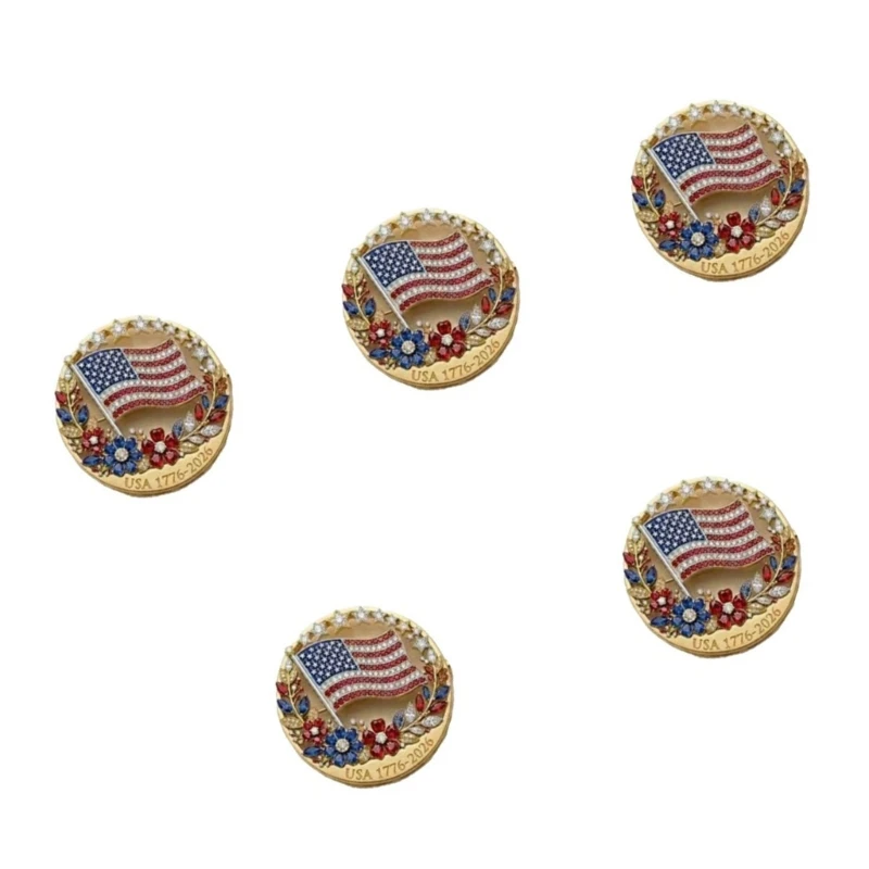 E0BF US History 250th Birthday Commemorative Alloy Pins