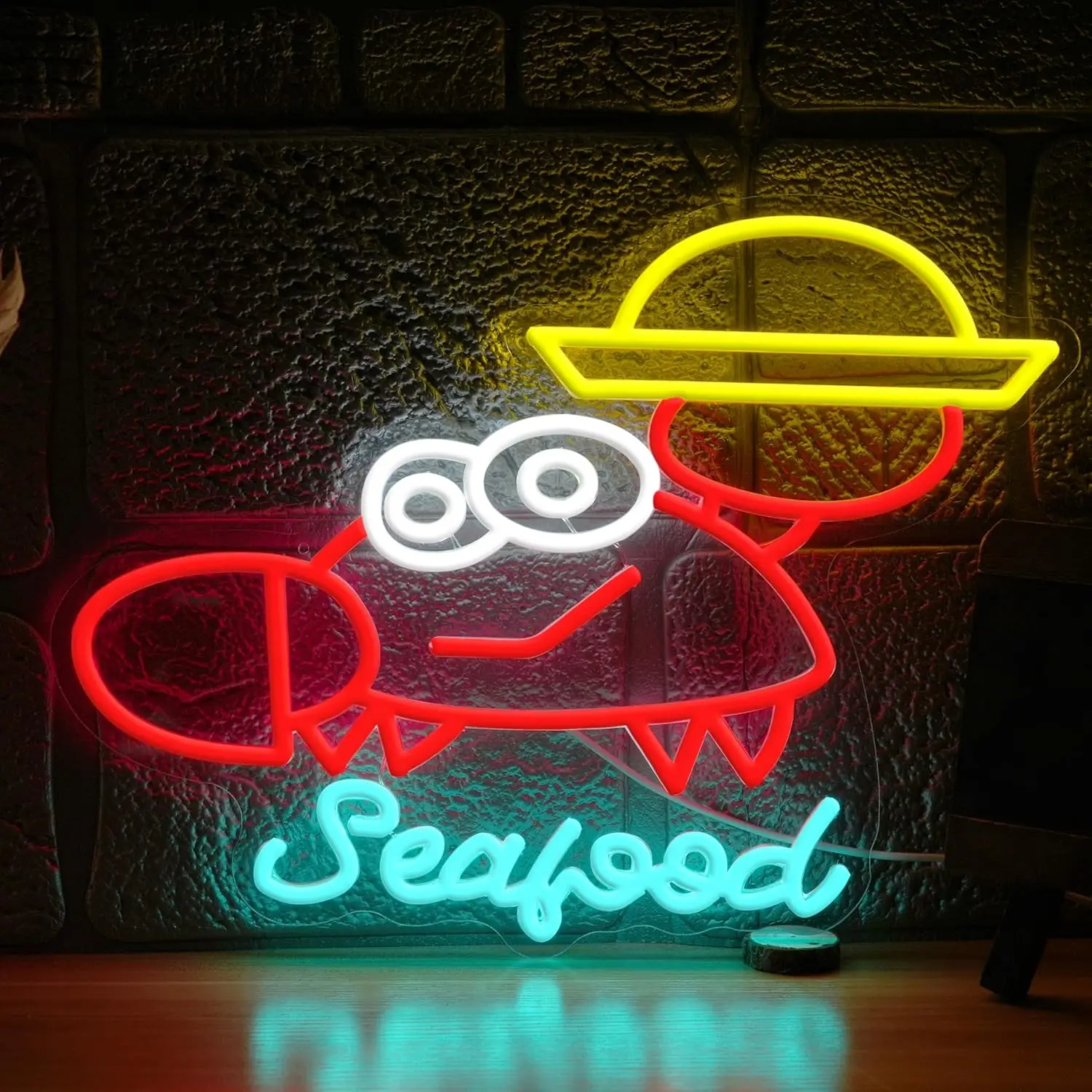 

Seafood Neon Sign Business Art Wall Light USB LED Light for Seafood Restaurant Aquarium Kitchen Bar Party Bedroom Decoration