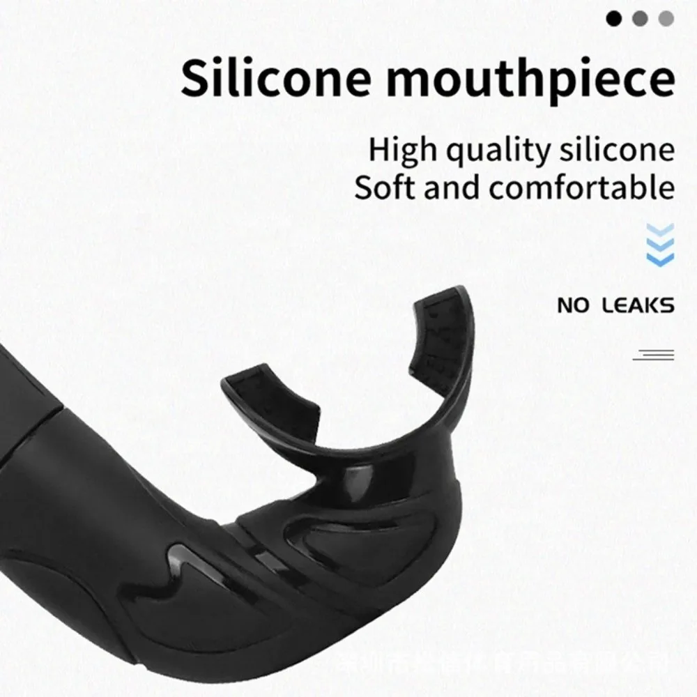 Soft Silicone Diving Snorkel Portable Anti-Drop Swimming Snorkel Comfortable Arc-Bite Snorkeling Snorkel Swim Training