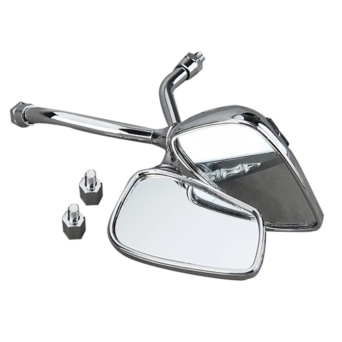 For BMW/Honda/Suzuki/Scooter 2Pcs Chrome Silver Universal Motorcycle Rear View Mirrors 8mm 10mm Skeleton Skull Claw Side Mirrors