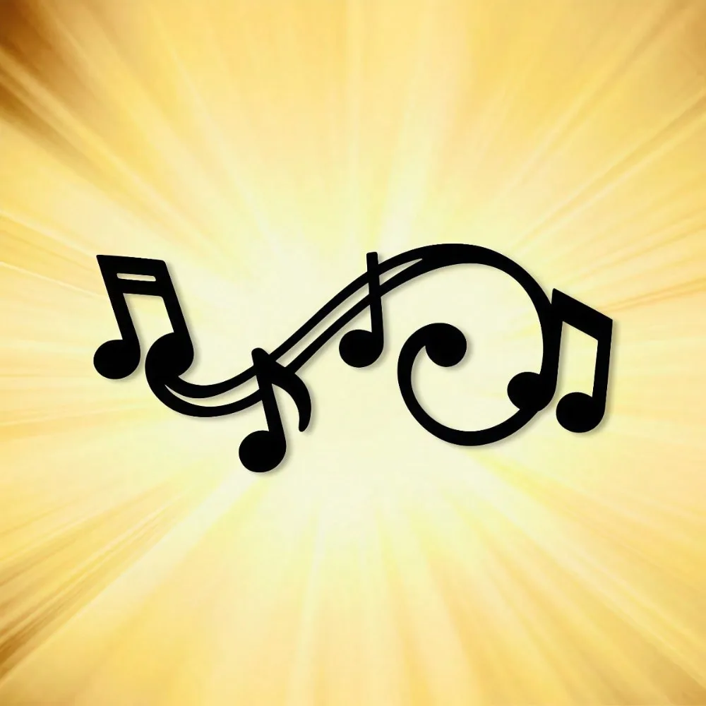 Vintage Music Metal Wall Art - Rustproof Iron Treble Clef & Note Design for Studio Decor, Gift for Piano Teachers