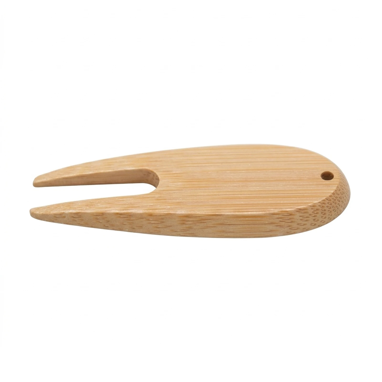 Divot Repair Tool Professional Golf Green Fork for Maintenance Eco-Friendly Bamboo Handle Stainless Steel Durable