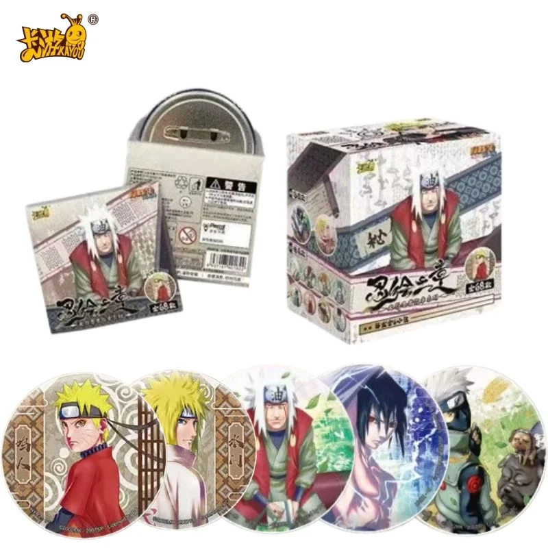 

Genuine Kayou Naruto Anime Badge Uchiha Sasuke Figure Round Brooch Decoration Anime Peripheral Collection Creative Gift for Kids