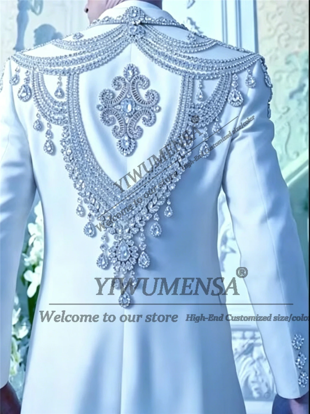 Men Formal Wear Fashion - Trajes Masculinos com Cristais e Contas,