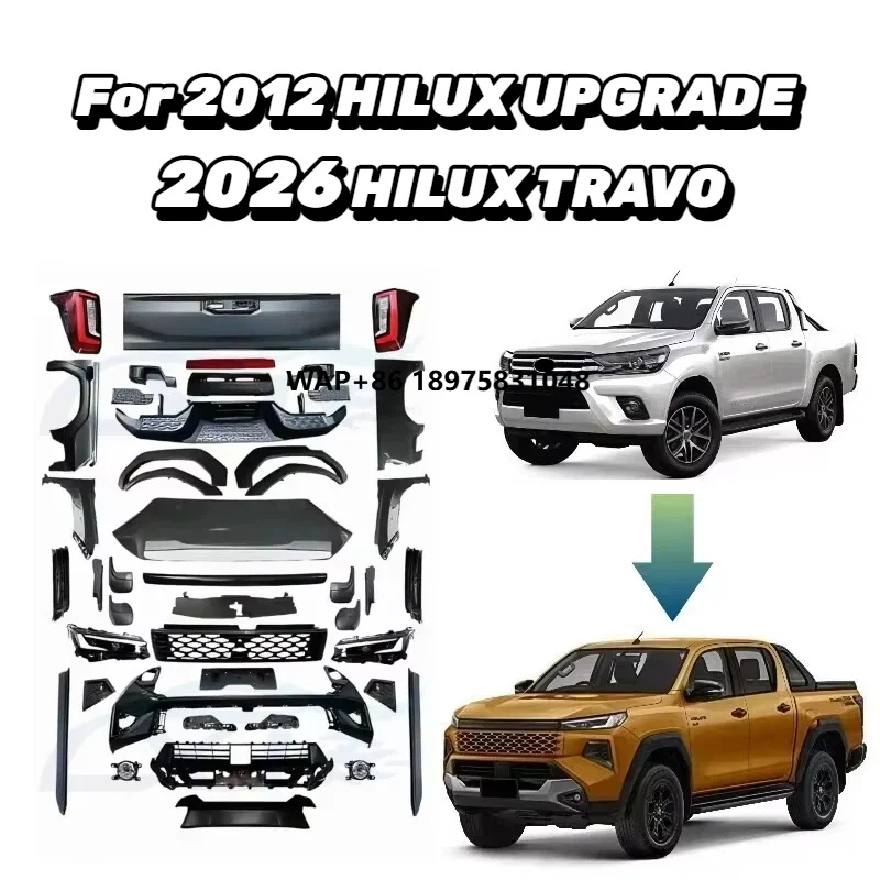 For New 2026 Hilux Accessories for Hilux Travo Facelift Body Kit Hilux Body Parts for Cars