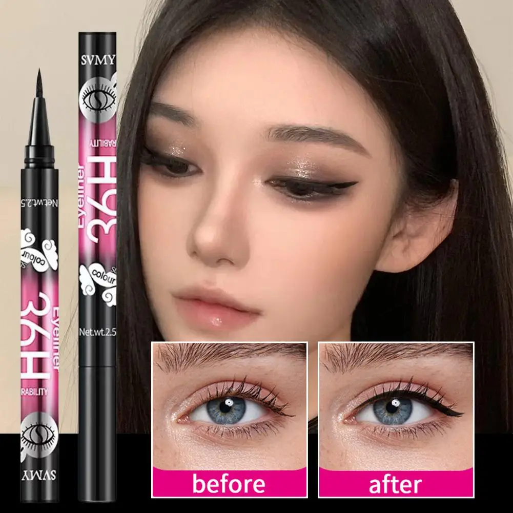 10-teiliges wasser- und schweißfestes schwarzes Eyeliner-Bleistift-Set, langlebig, nicht verschmierend, perfektes Geschenk für Freundin
