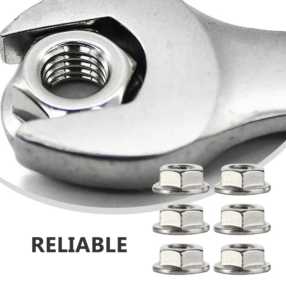 

10pcs Serrated Flange Nuts Stainless Steel 1 2 13 Corrosion Resistant Nuts for Wood Wet Environments High Strength