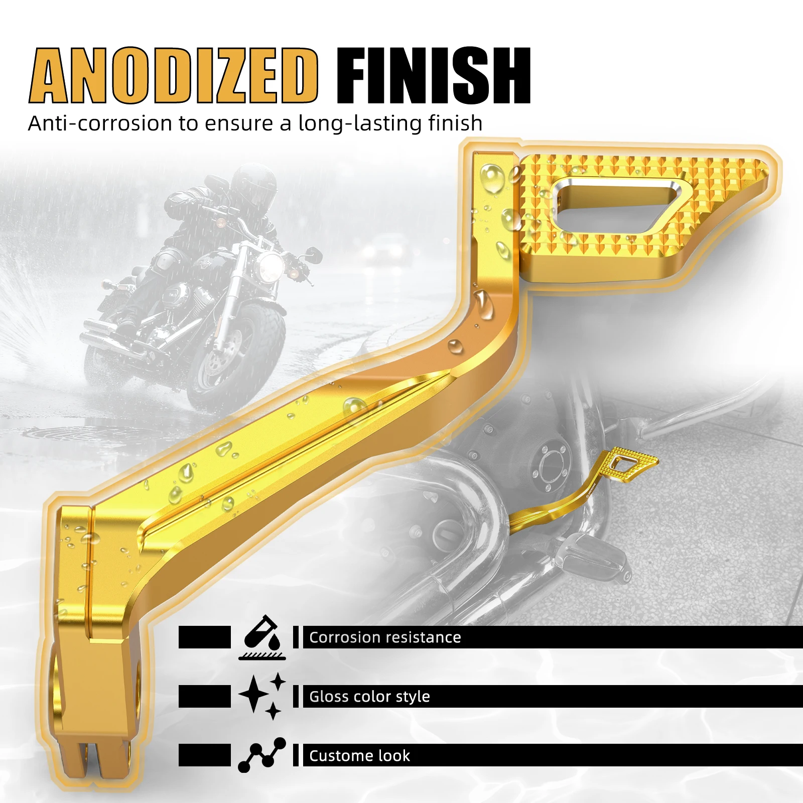 Aluminum Rear Brake Pedal Arm Lever for Harley Dyna Convertible FXDS-Conv CVO Bob FXDFSE Street Bob FXDB 42542-06