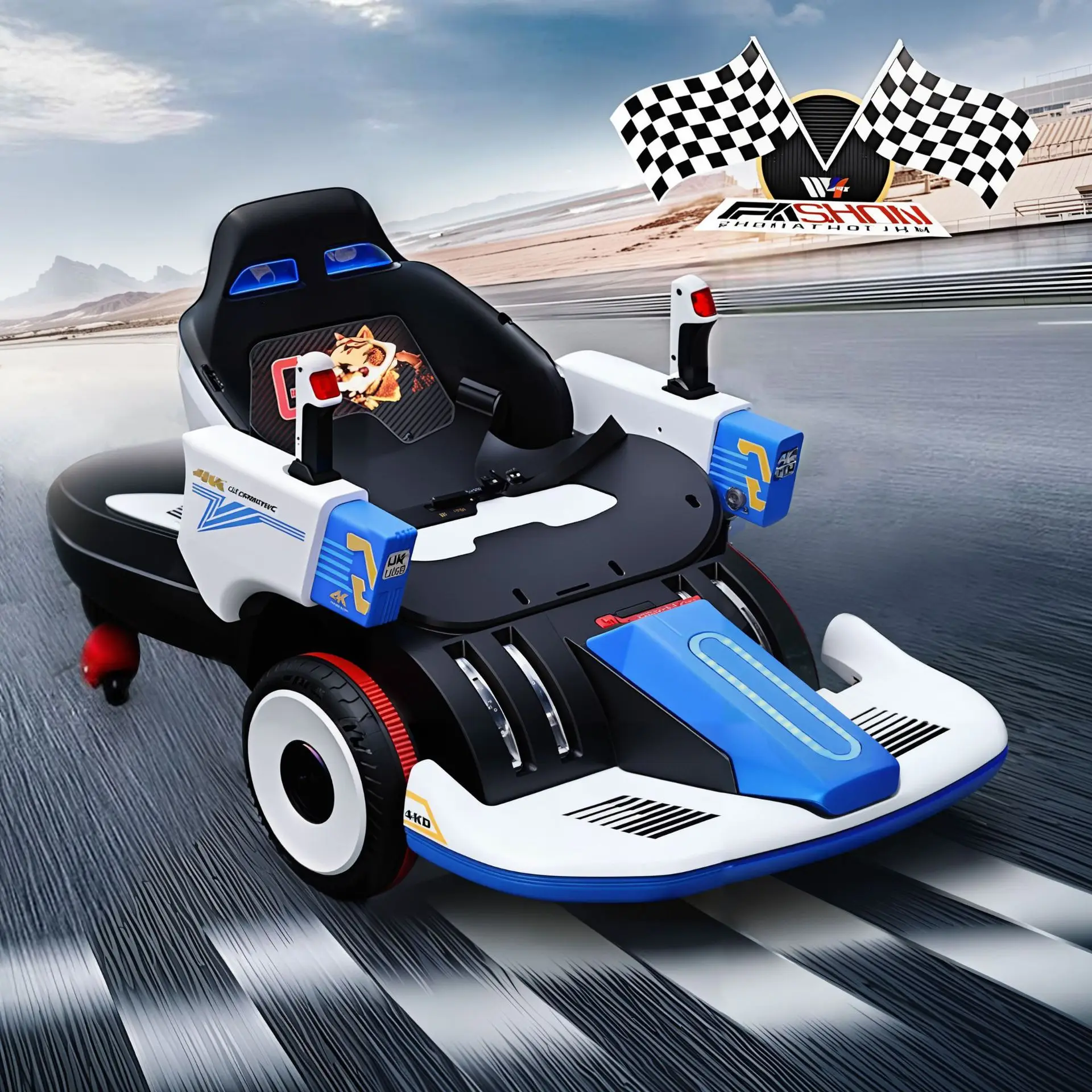

Электрическая детская колесница Mecha Bubble Kart, игрушка с дистанционным управлением, может сидеть в квадратной киоске, дрифт-автомобиль, новая модель