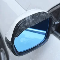2Pcs Carbon Fiber Car Rearview Mirror Rain Shield Eyebrow Flexible Car Rearview Mirror Rain Shield Protector Eyebrow Rain Cover 2