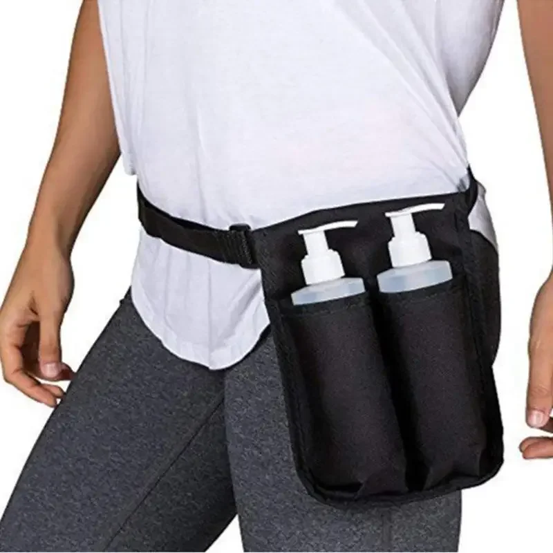 Massage Bottle Holster Washable Oxford Cloth Storage Bags Hold Massage Lotion Essence Oil Dispenser Waist Belt Holder