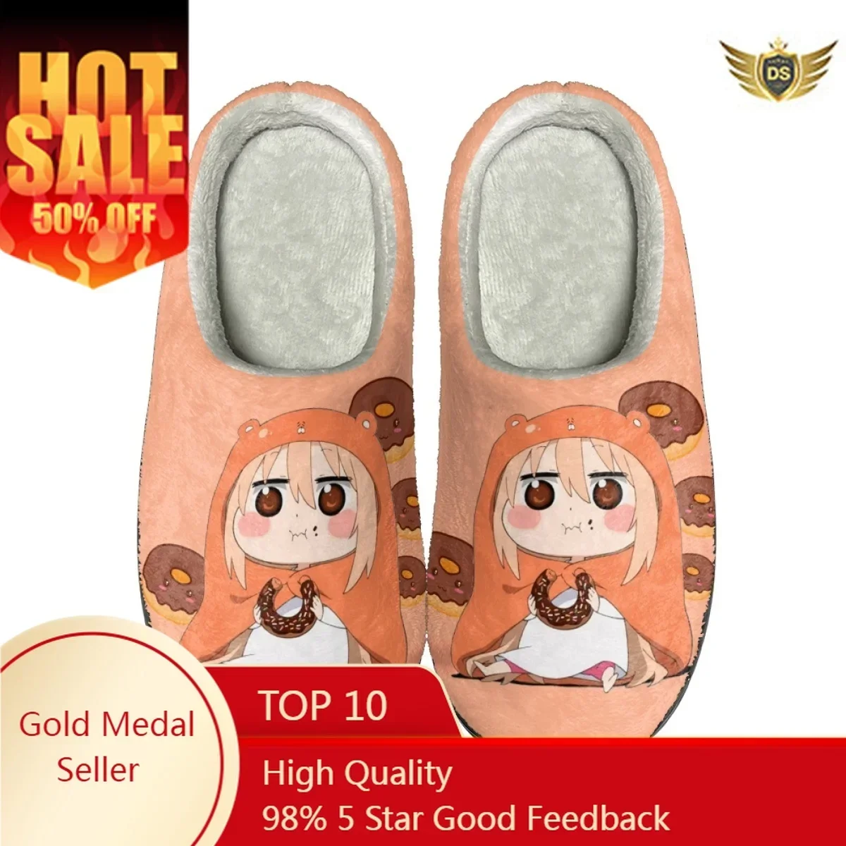 

Anime Himōto! Umaru-chan Indoor Casual Slides Autumu Winter Home Footwear Drop Ship Comfort Cotton Warm Slippers Zapatos Planos