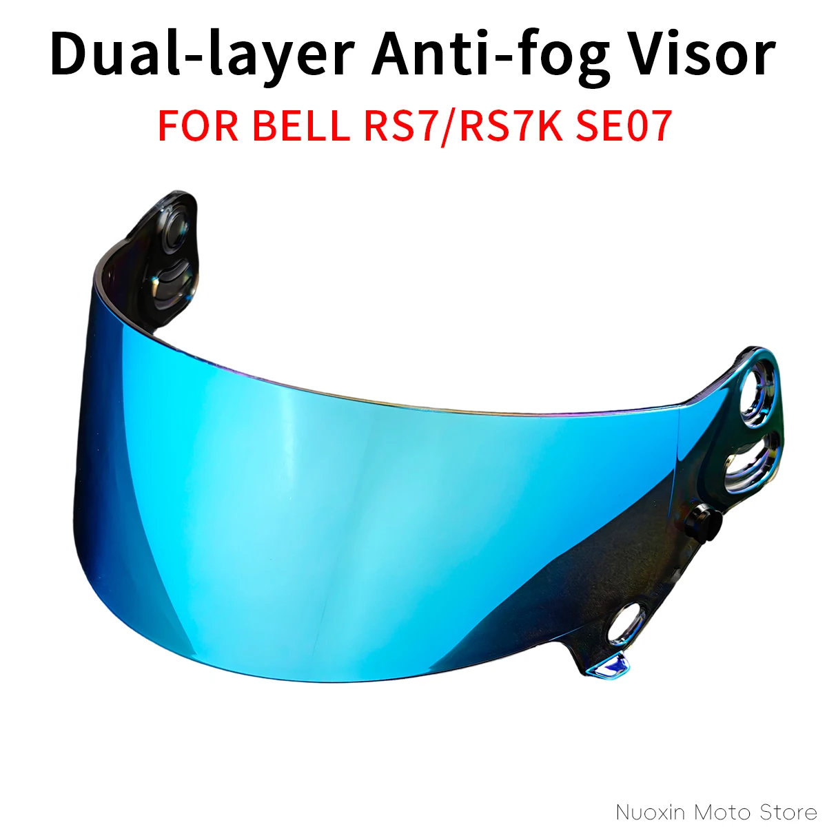 Replacement Helmet Visor Lens Double Layer Anti Fog Sun Visor SE07 For BELL RS7 RS7 Pro HP7 Full Face Helmet Parts