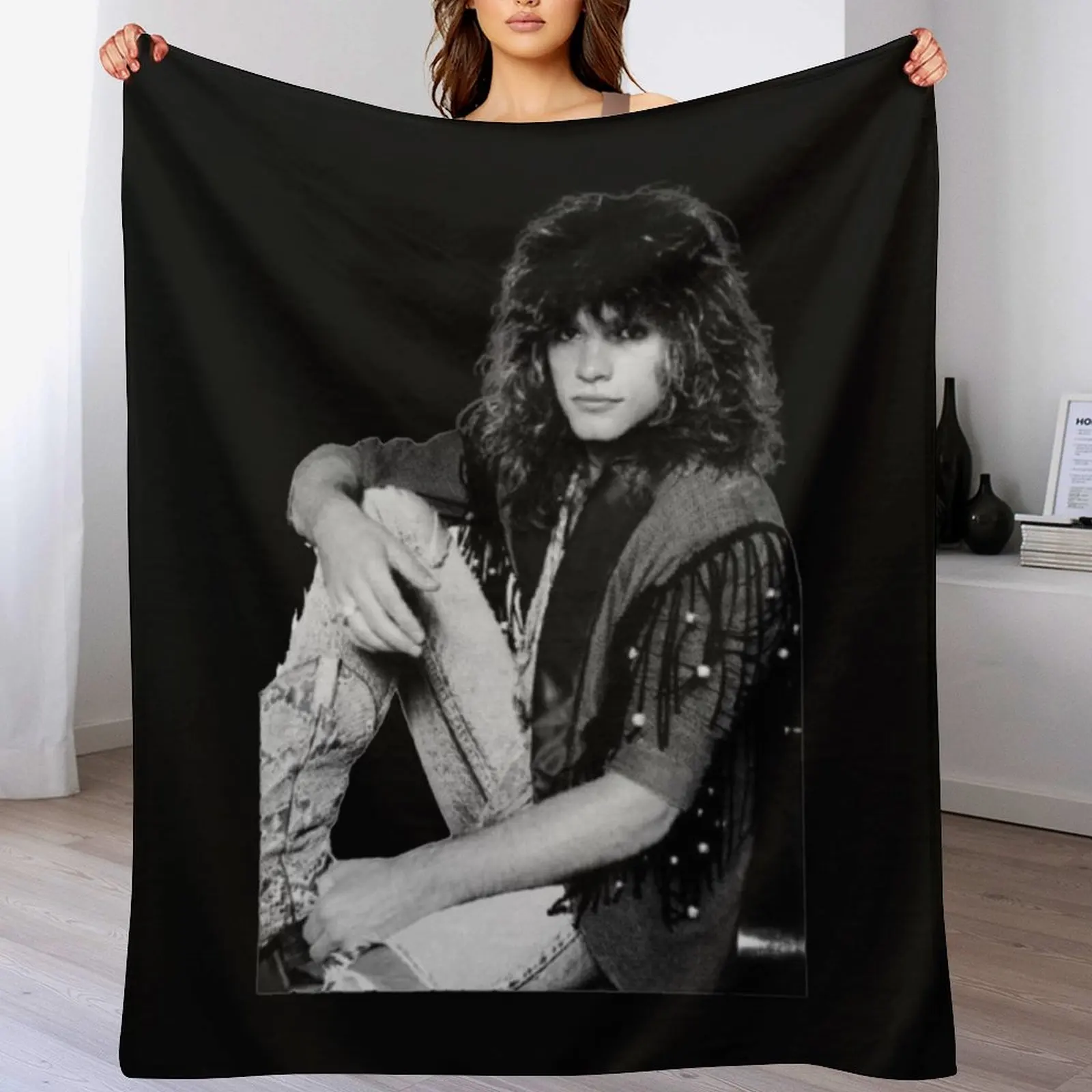 Jon bonjovi Throw Blanket Furry Hair Blankets