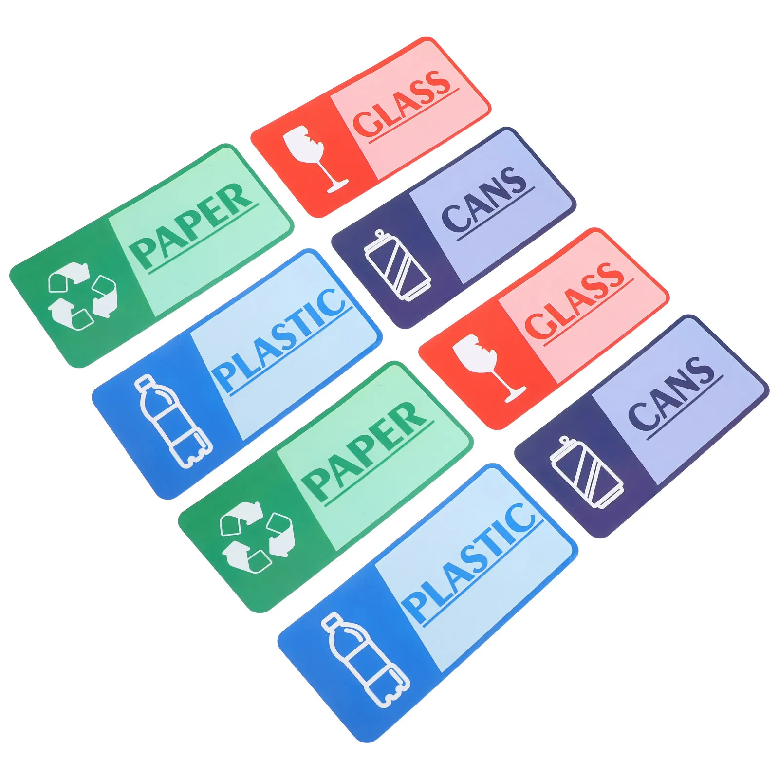 8Sheets Garbage Collection Reminder Stickers Self-Adhesive Fade-Resistant Trash Recycle Labels for Sorting Bins