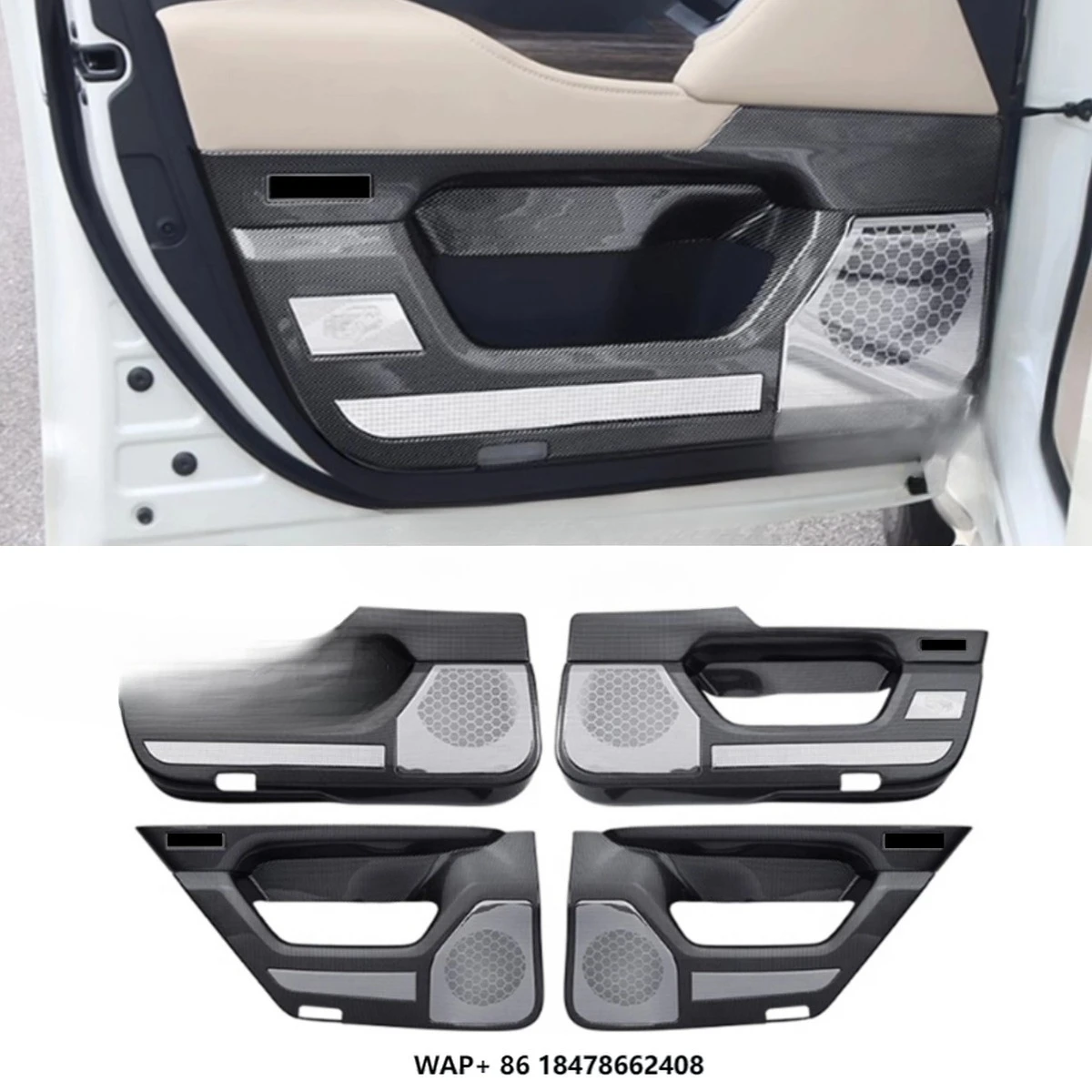 

Car Door Kick Plate Cover Interior Decoration for Land Cruiser LC300 2022-2023 Body Kit Car Accessories