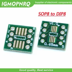 100 Uds TSSOP8 SSOP8 SOP8 a DIP8 Placa de transferencia DIP Pin adaptador de paso de placa TSSOP-8 SSOP-8 SOP-8 a DIP-8