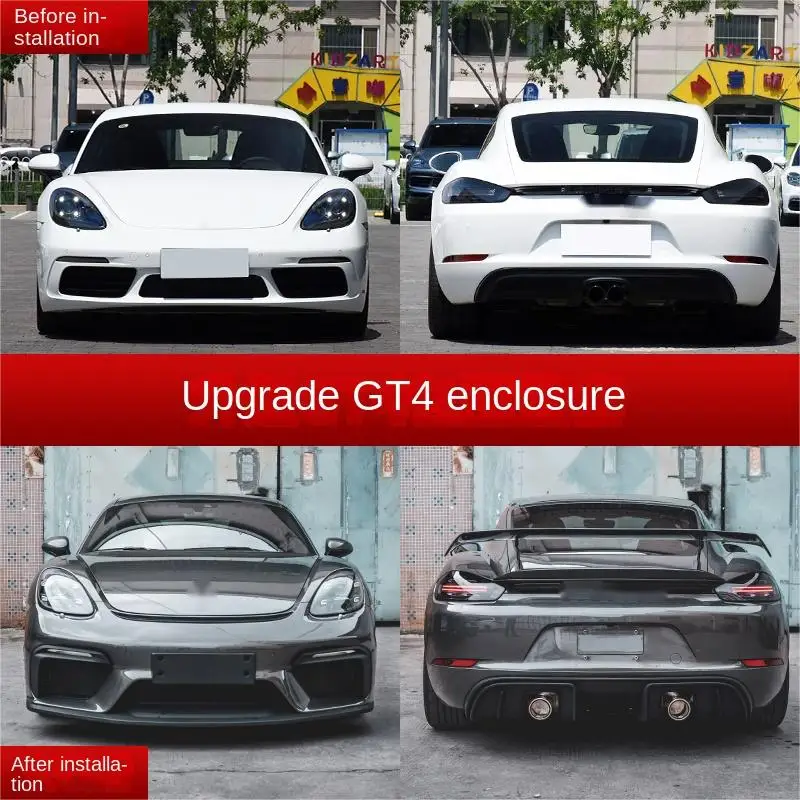 for  Applicable to the 718 Cayman Boxster upgrade GT4 large enveloping tail rear lip kit modification