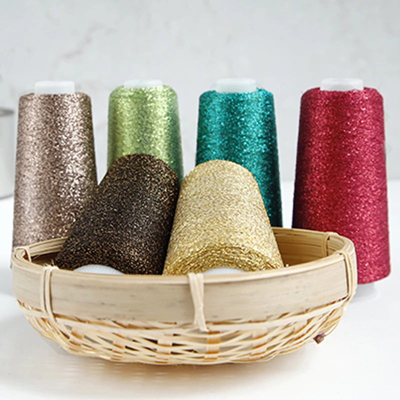 50g/ball Feine Gold Silber Garn Funken Knited Garn Häkeln Nähen Themen Metallic Gewinde Partner Garn für Hand