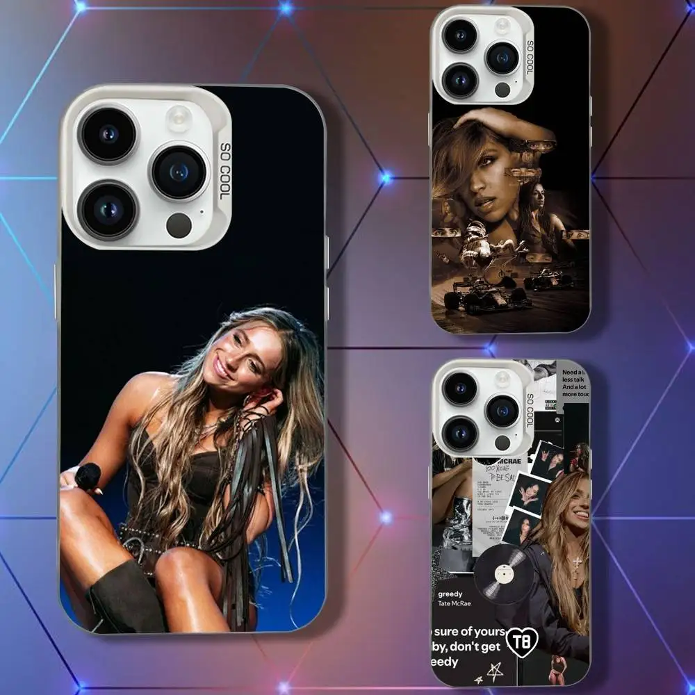 

Singer T-Tates M-Mcraes Phone Case For iPhone 16,15,14,13,12,11,Pro,XS,Max,Plus,Mini,SE White Candy Matte Shockproof Cover