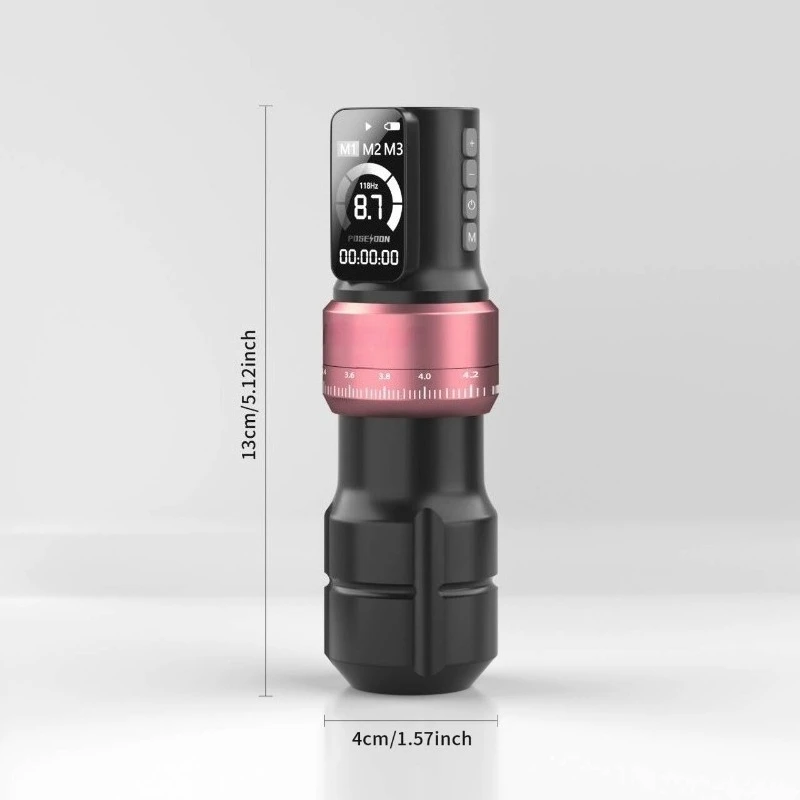 Rechargeable Wireless Tattoo Pen Adjustable Stroke Liner Shader Machine Color Display Rotary PMU Professional Cosmetic Tool