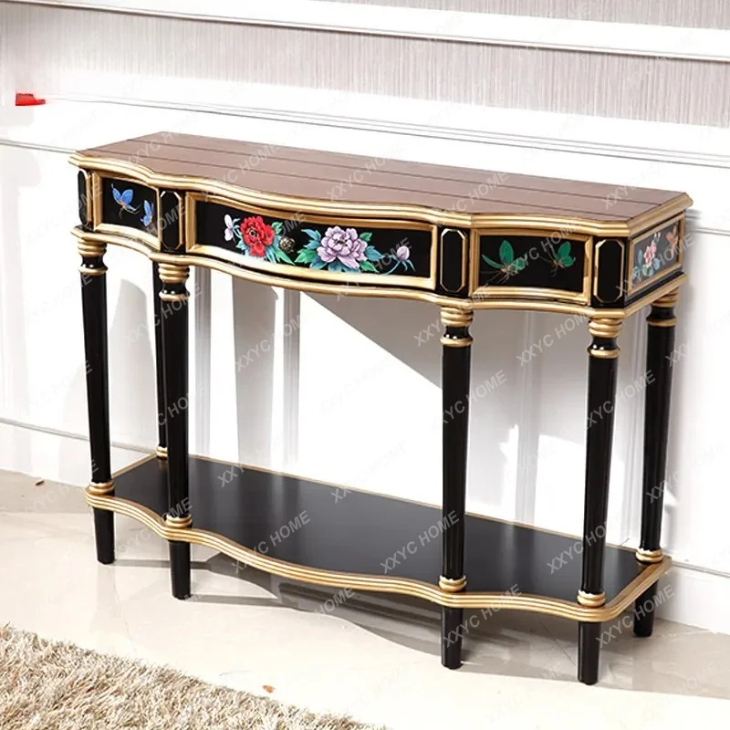 XXPainted dining side cabinet foyer  side cabinet modern simple strip cabinet