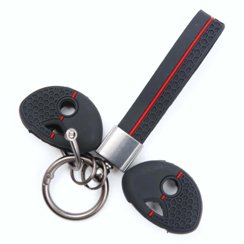 Silicone Remote Key Case For BMW K1200R R1200RT K1300R S1000RR F650GS F800GS F800ST with buckle strap Scratch Resistant