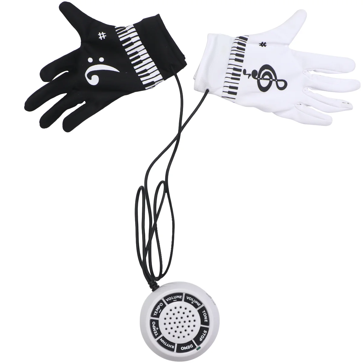 1 Pair Funny Electric Piano Gloves Melodious Portable Music Gloves for Playing Daily Use Relaxation