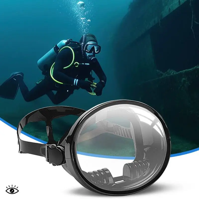 Diving Goggles Fisherman's Goggles Large Frame HD Free Diving Mask Equipped With Tempered Glass Swimming Snorkeling Mask tool