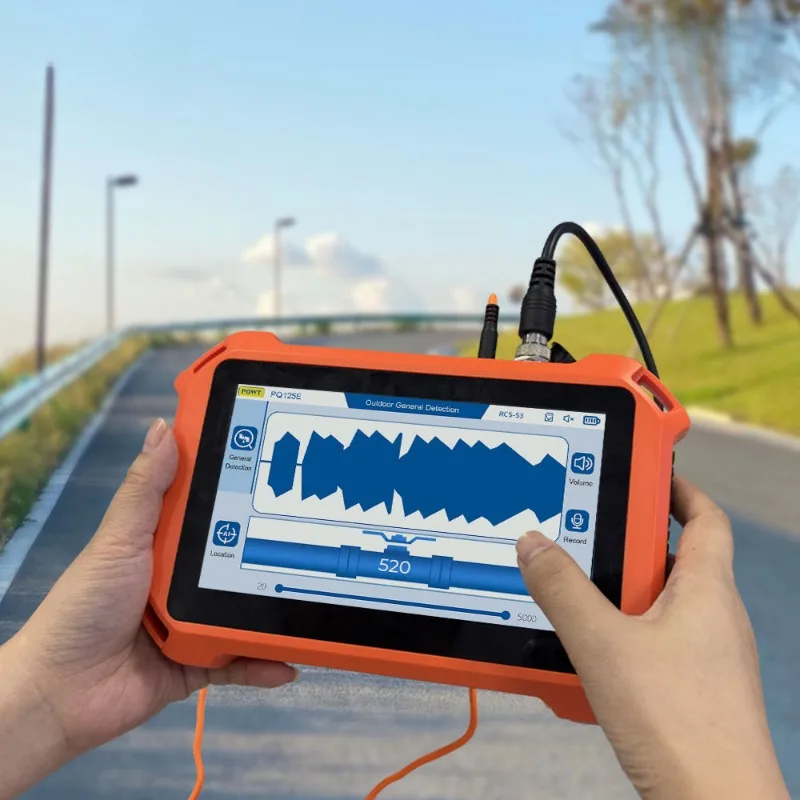 PQ125 Water Leak Detector Ultrasonic Pipe Locator for Underground Plumbing Indoor Outdoor Professional